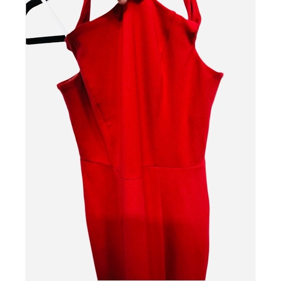 Lovers + Friends Red Hot Halter Dress Size Small Side Slit Formal Maxi Dress - Picture 2 of 6
